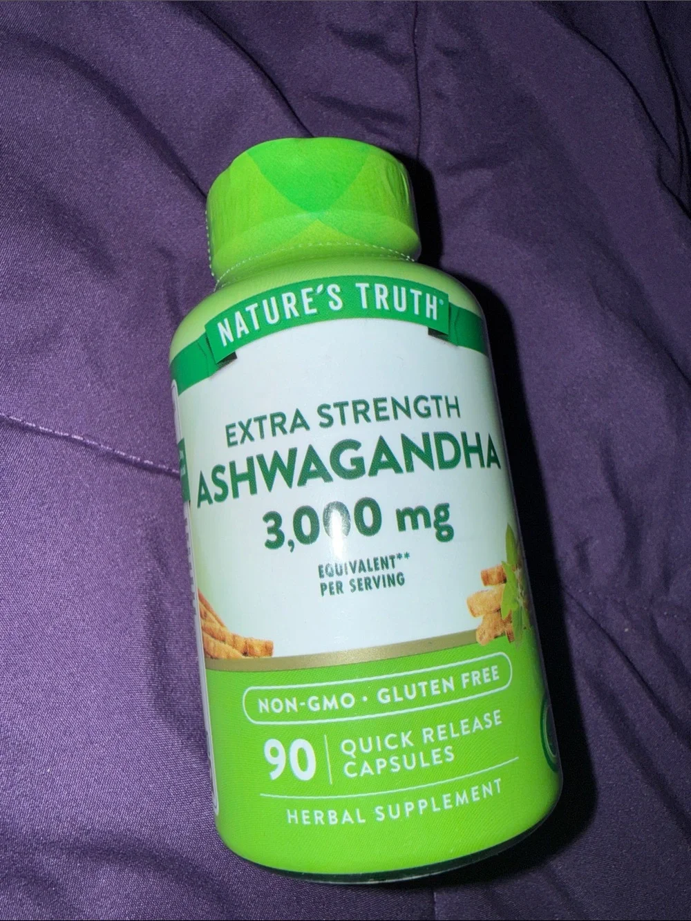 Extra Strength Ashwagandha 3,000 mg – Green